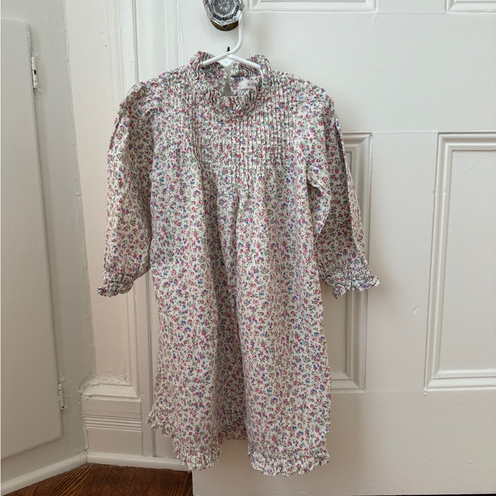 Doen Floral Kids Dress - Pink and White